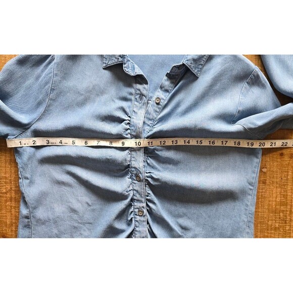 Cloth & Stone Shirred Buttondown Shirt women's size small - Picture 8 of 8